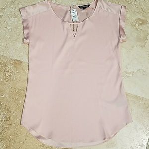 Express silky blush colored blouse